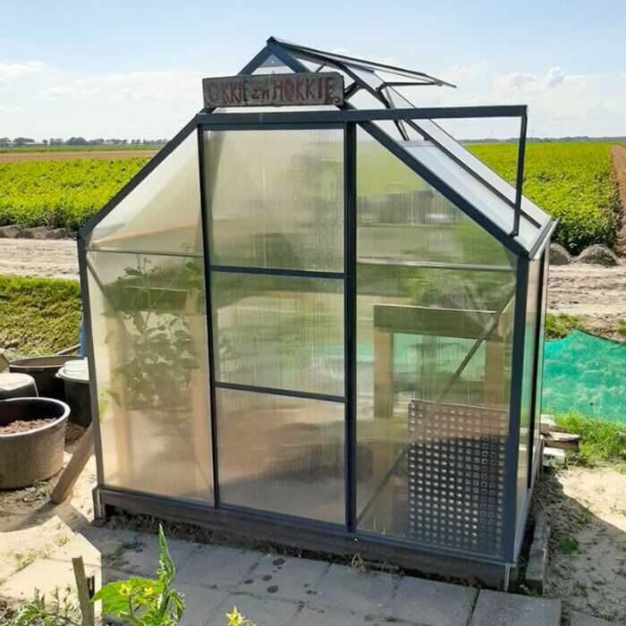 Gardenmeister Foreststar 100 Gewächshaus Polycarbonat 4 mm anthrazit GM150159