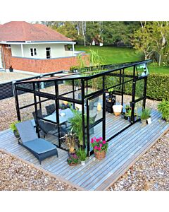 Gardenmeister Victoria 200 Glaspavillon Sicherheitsglas 4 mm schwarz GM806400