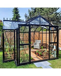 Gardenmeister Orangerie 100 Glaspavillon Sicherheitsglas 4 mm schwarz