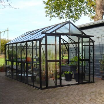 Gardenmeister Four Seasons 500 Gewächshaus Sicherheitsglas 4 mm schwarz